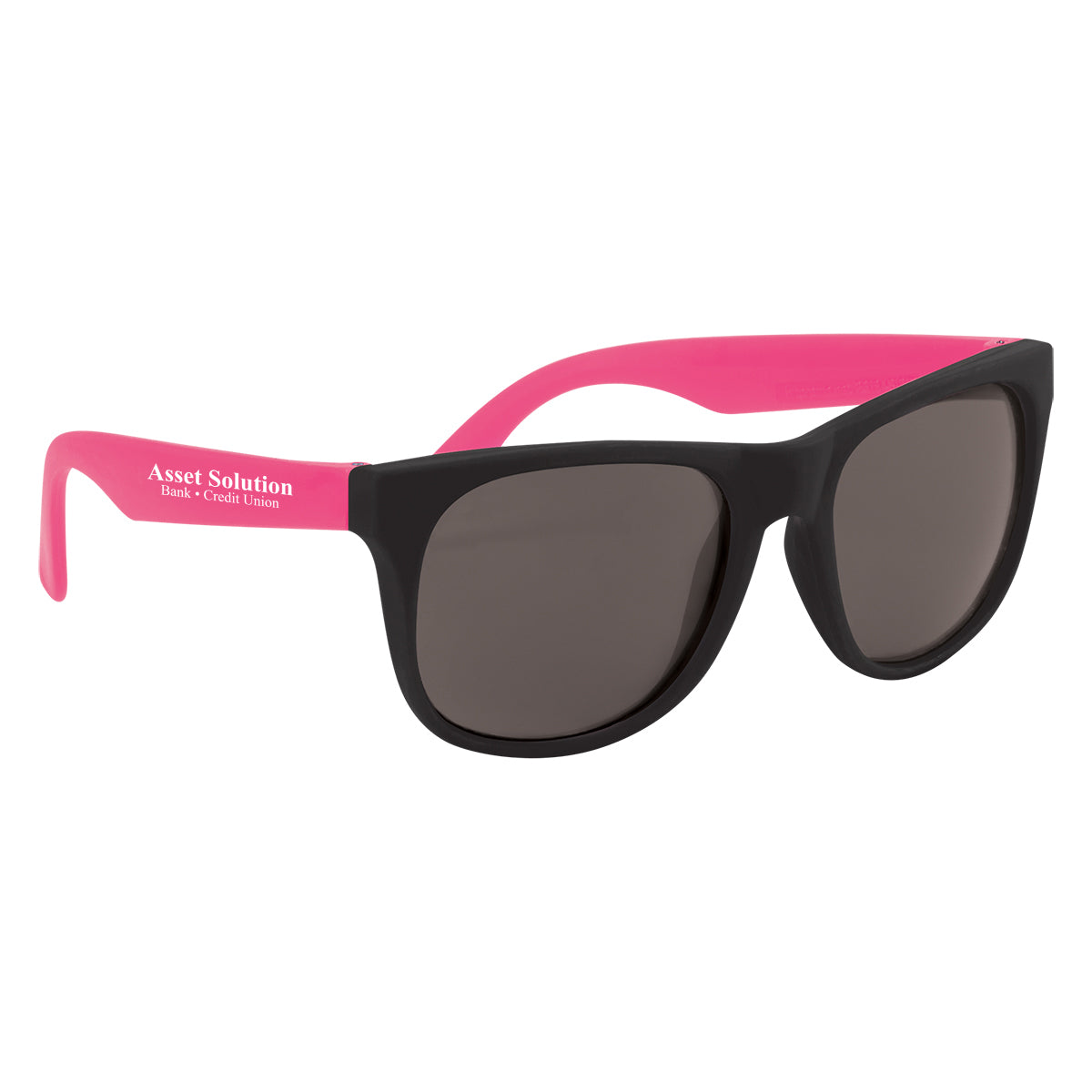 Rubberized Sunglasses, Recycled - Pink - Silk Screen