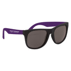 Rubberized Sunglasses, Recycled - Purple - Silk Screen