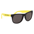 Rubberized Sunglasses, Recycled - Yellow - Silk Screen