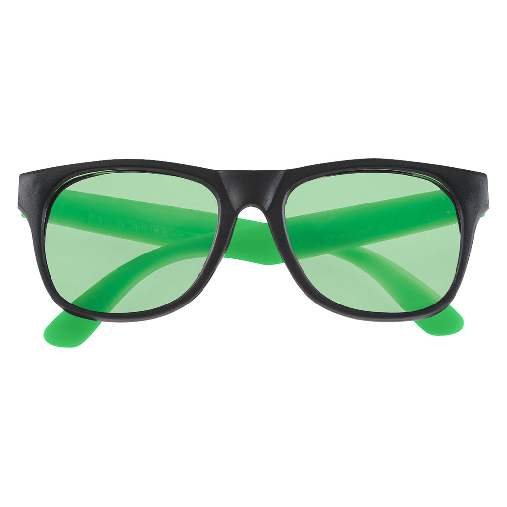 Rubberized Sunglasses with Tinted Lenses - Green - Front