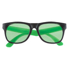 Rubberized Sunglasses with Tinted Lenses - Green - Front