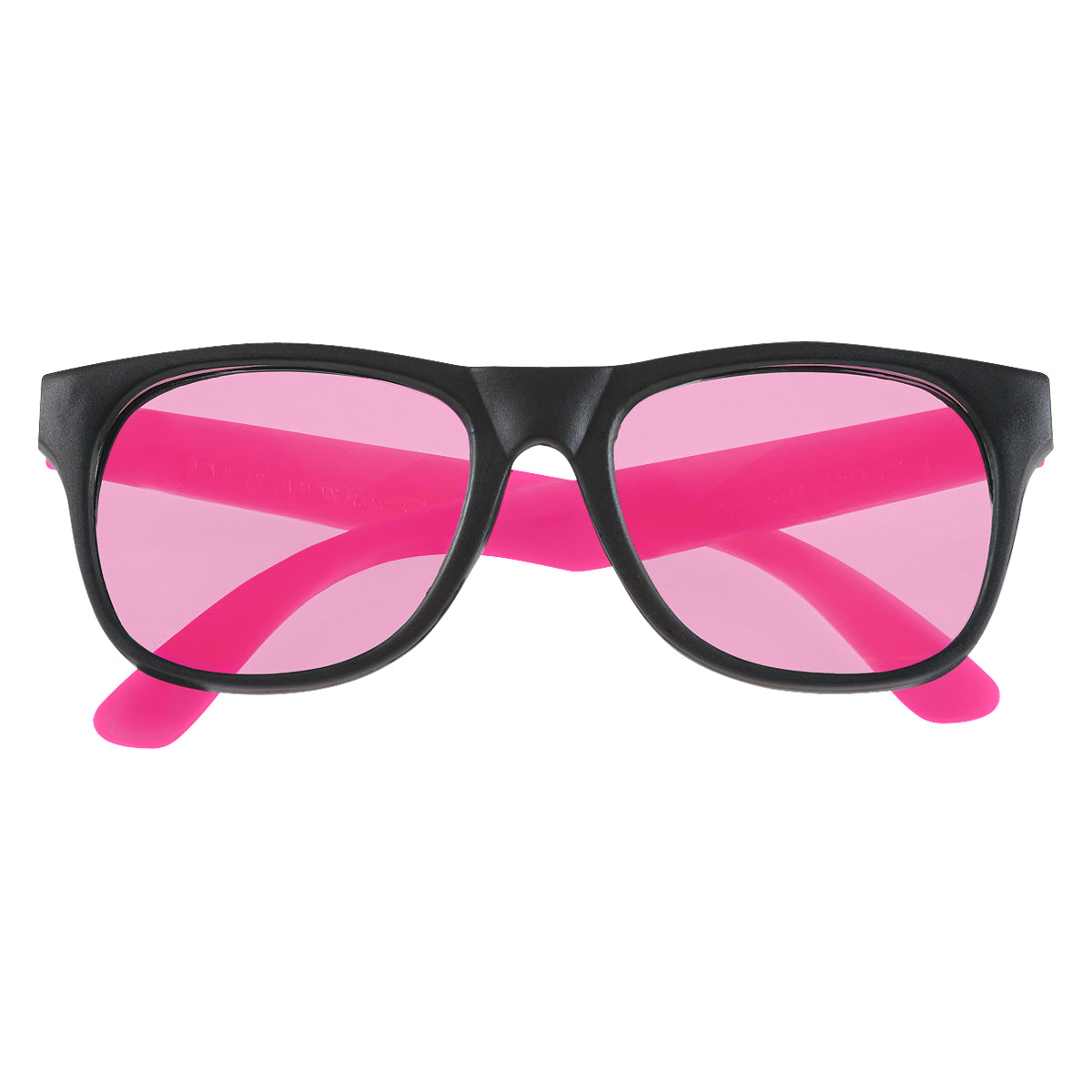 Rubberized Sunglasses with Tinted Lenses - Pink - Front