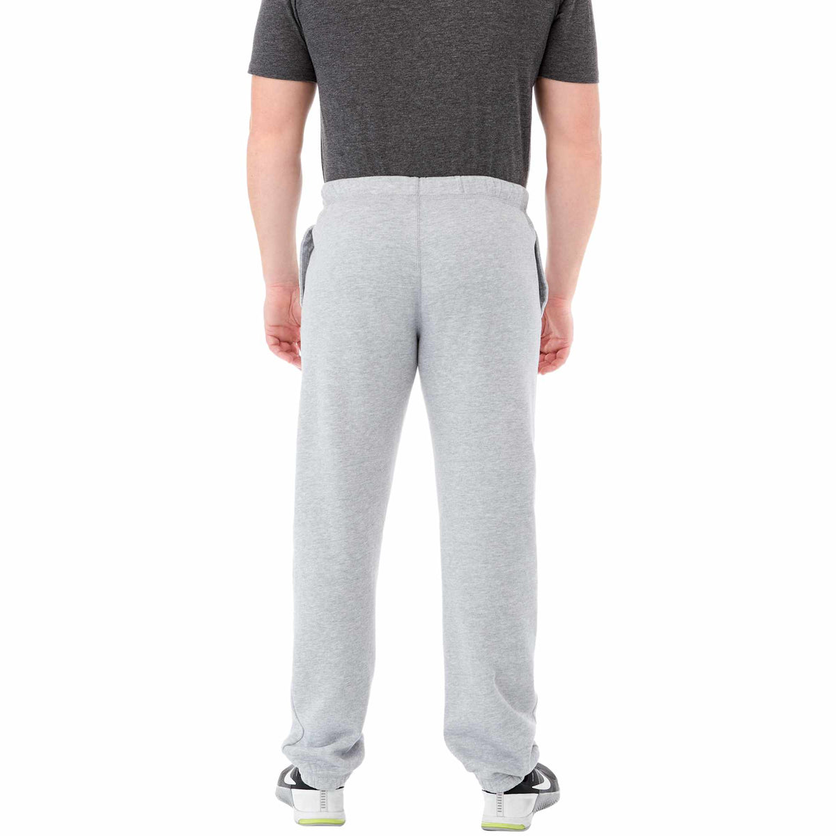 Rudall Fleece Pants for Men Transfer - Heather Grey - Back On Model