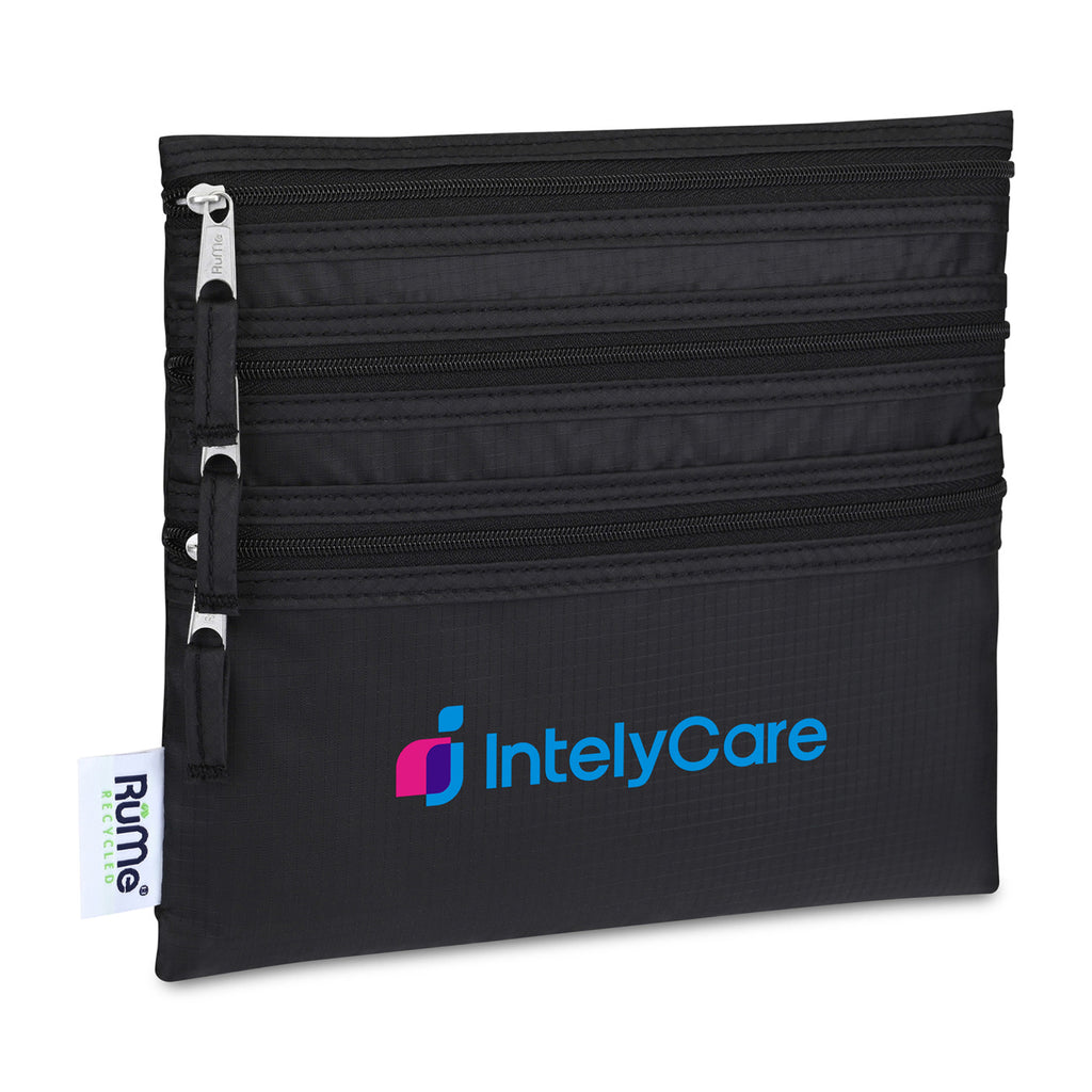 RuMe Baggie All Recycled Three Pocket Organizer Transfer - Black - View 2