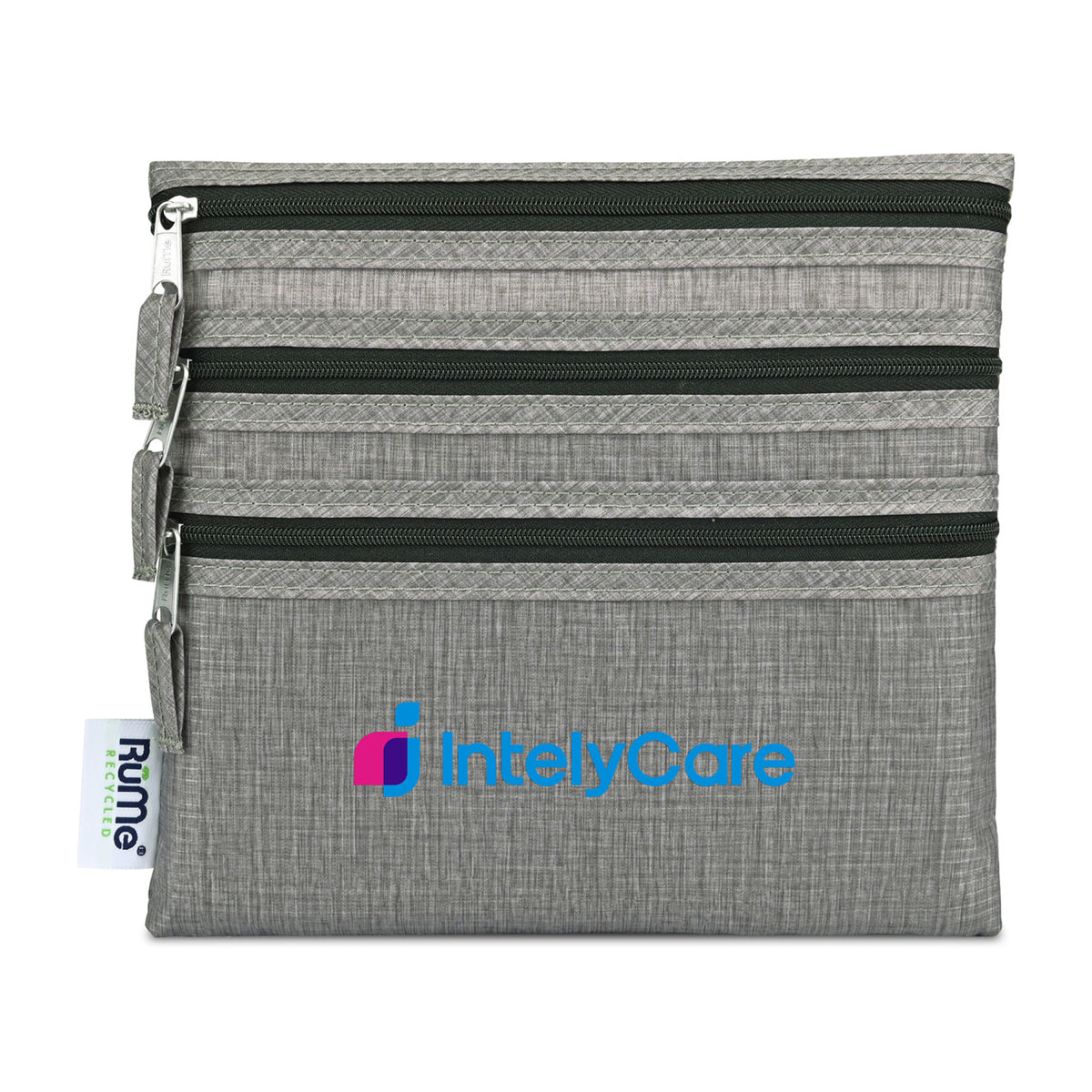 RuMe Baggie All Recycled Three Pocket Organizer Transfer - Heather Grey - View 1