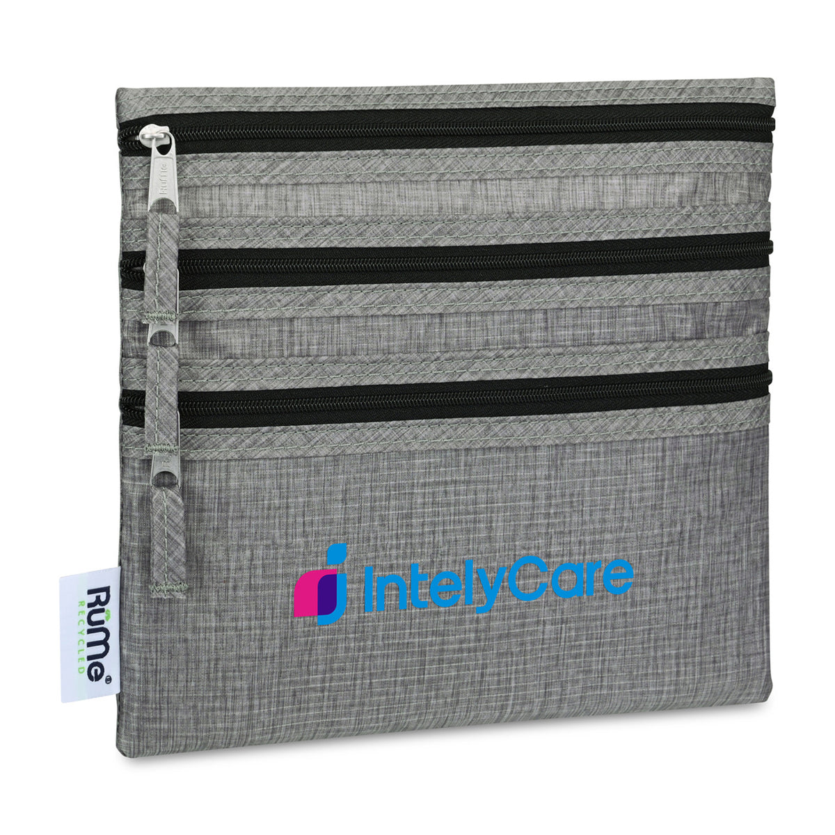 RuMe Baggie All Recycled Three Pocket Organizer Transfer - Heather Grey - View 2