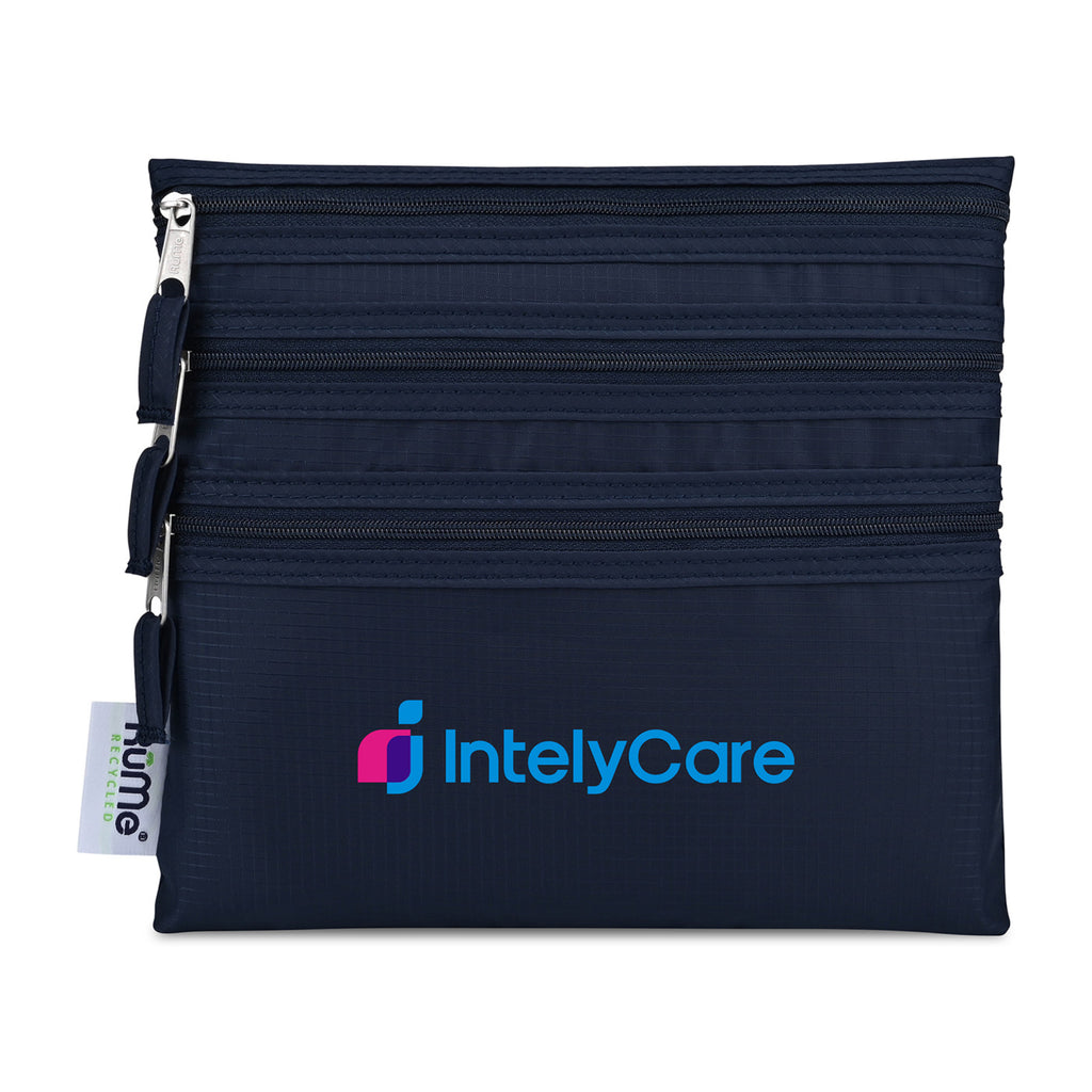 RuMe Baggie All Recycled Three Pocket Organizer Transfer - Navy - View 1