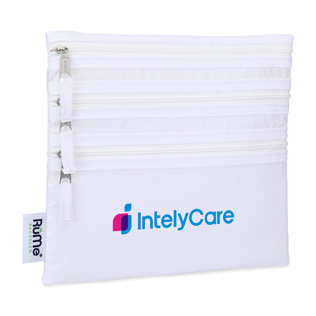 RuMe Baggie All Recycled Three Pocket Organizer Transfer - White - View 2