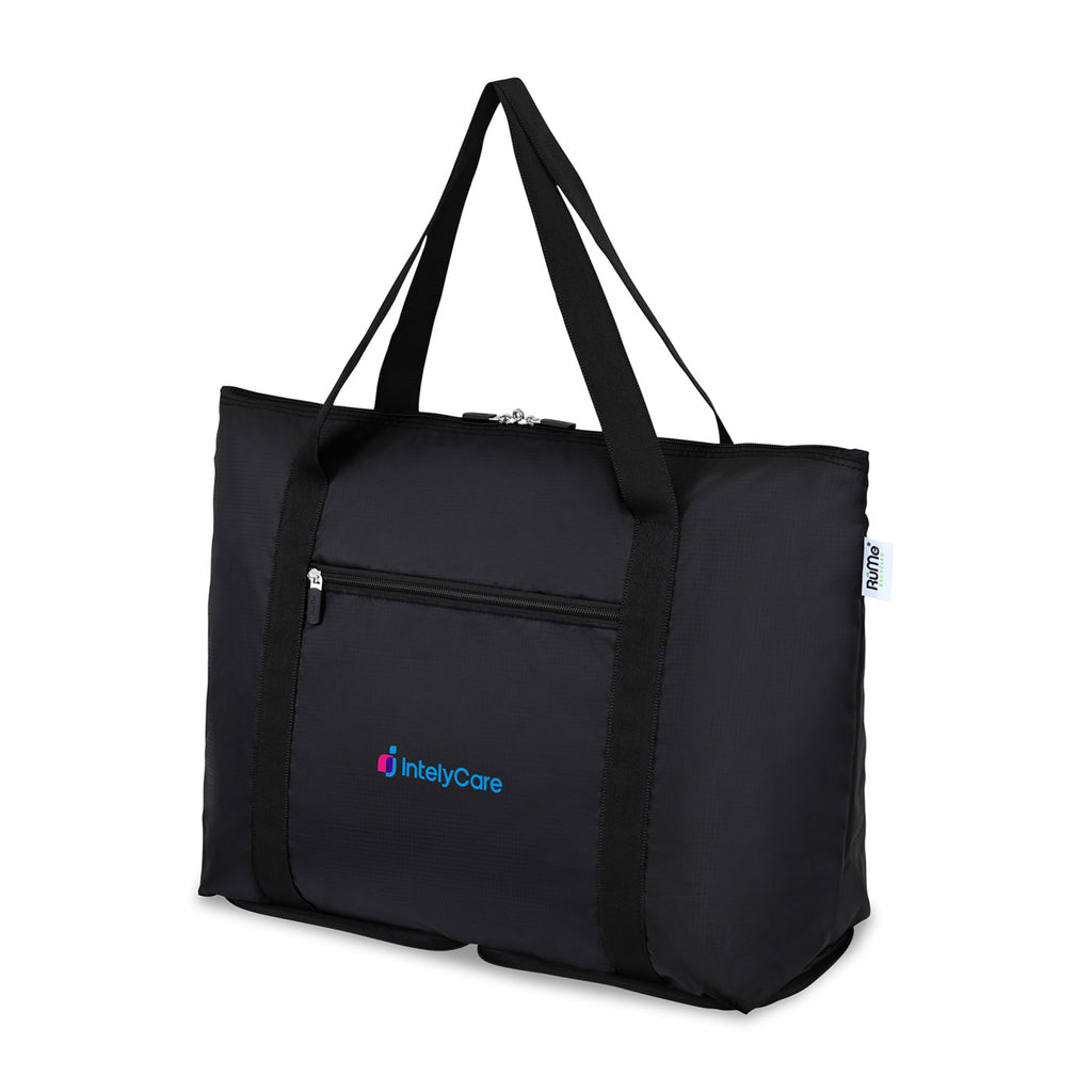RuMe cFold Recycled Foldable Travel Tote - Black - View 2