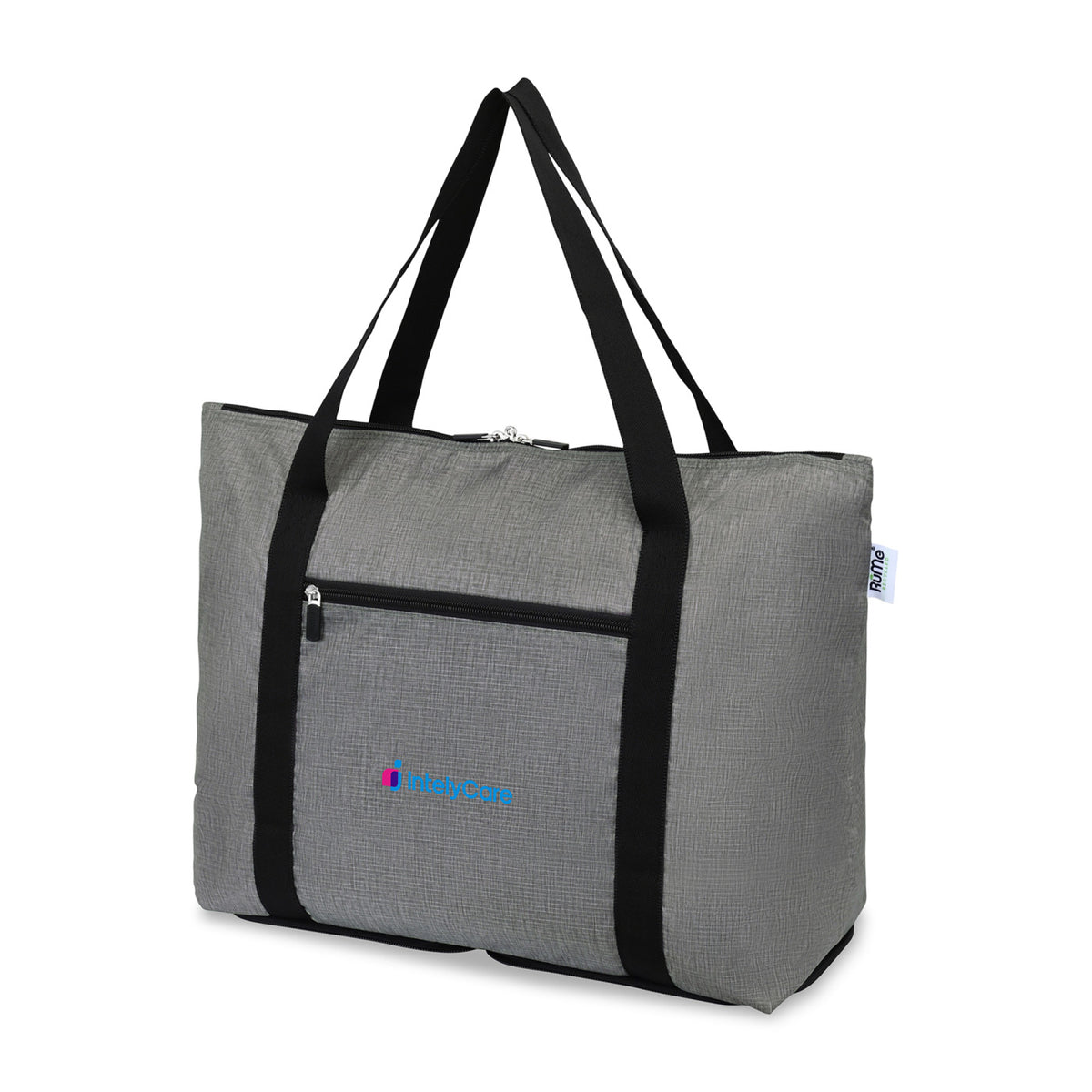 RuMe cFold Recycled Foldable Travel Tote Transfer - Heather Grey - View 2