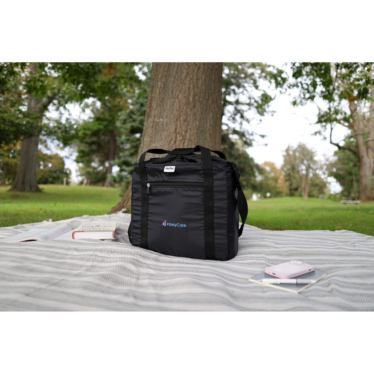 RuMe Recycled Packable Cinch Tote - Black - View 8