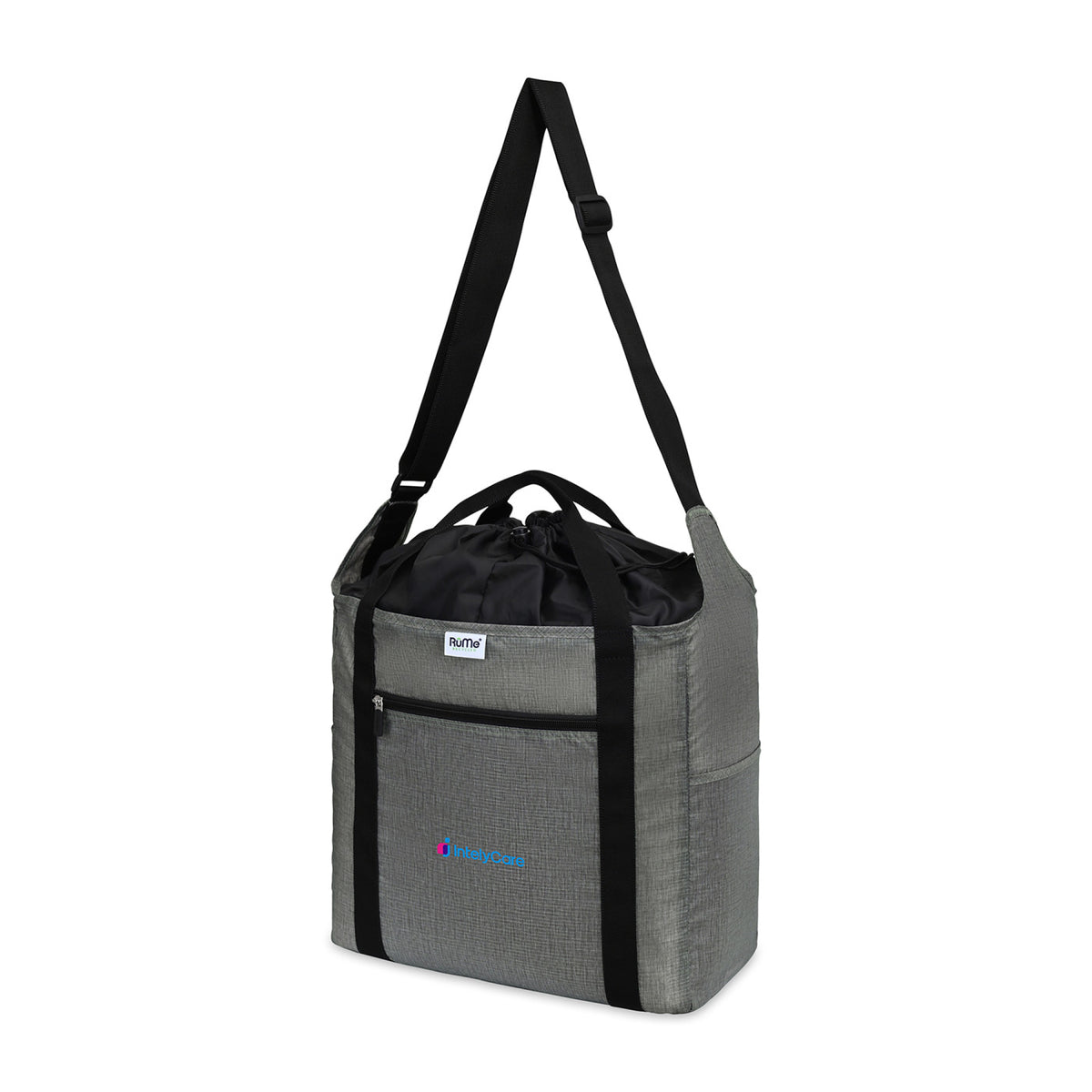 RuMe Recycled Packable Cinch Tote - Heather Grey - View 2