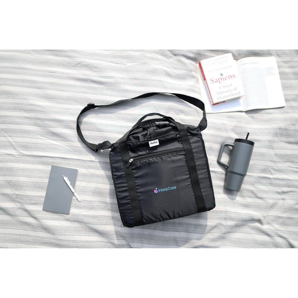 RuMe Recycled Packable Cinch Tote Transfer - Black - View 7