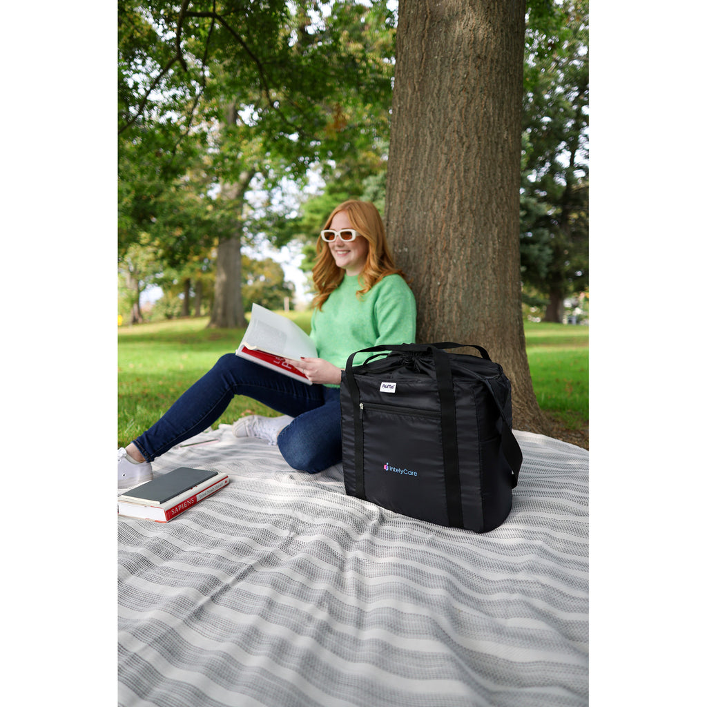 RuMe Recycled Packable Cinch Tote Transfer - Black - View 9