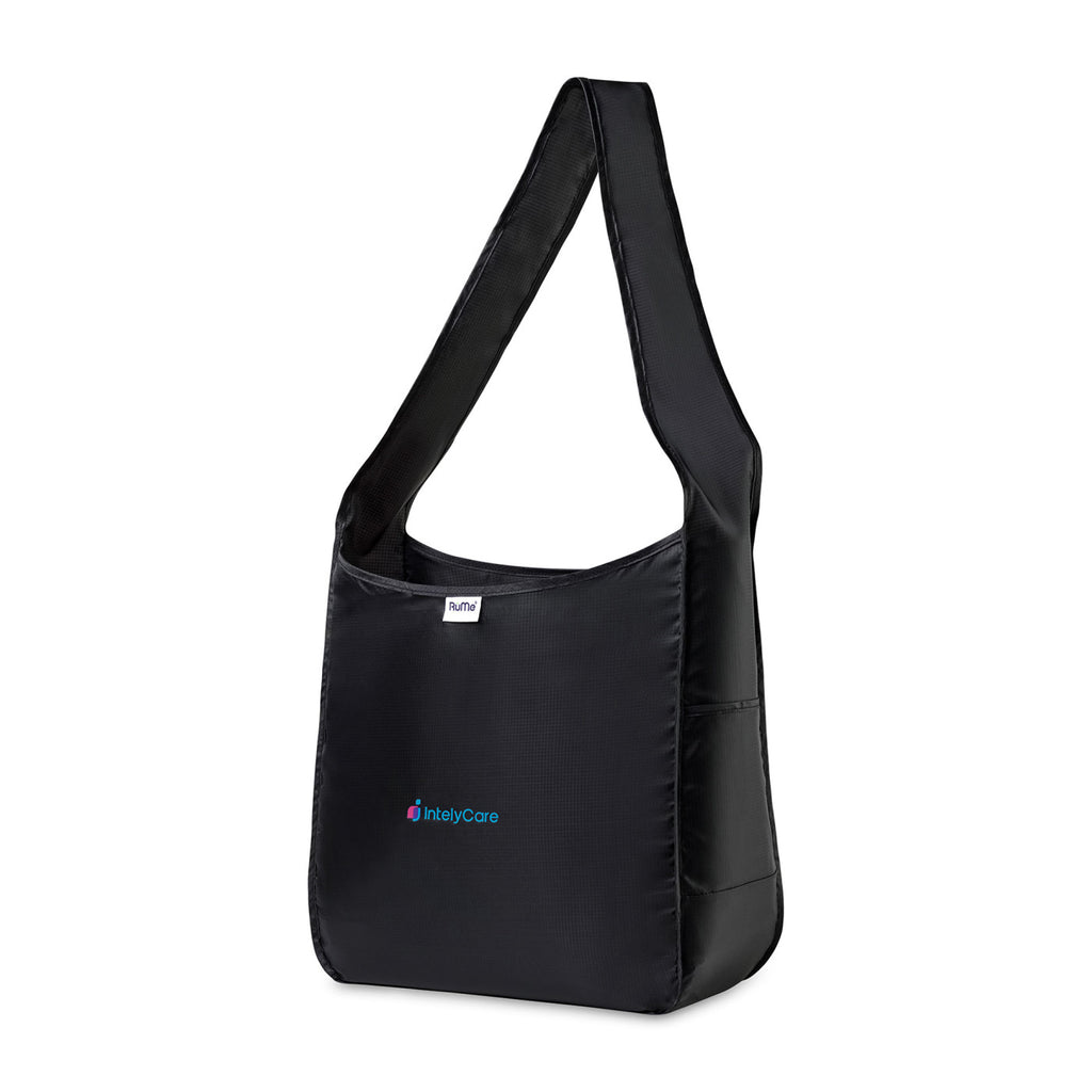 RuMe Recycled Packable Crossbody Tote Transfer - Black - View 2