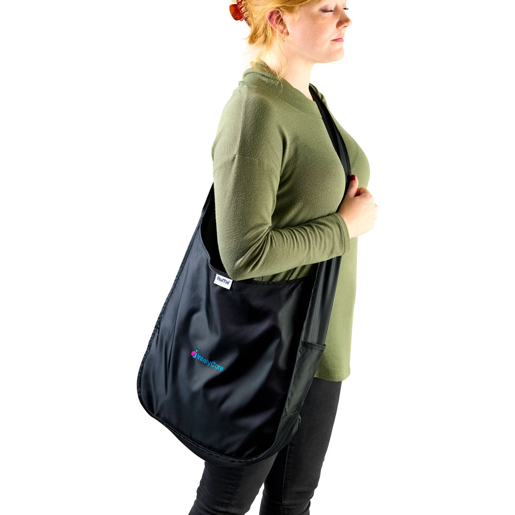 RuMe Recycled Packable Crossbody Tote Transfer - Black - View 4