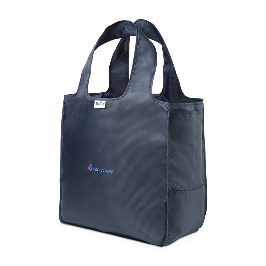 RuMe Recycled Packable Tote, Large Transfer - Navy - View 2