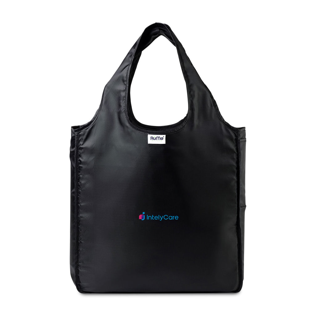 RuMe Recycled Packable Tote, Medium Transfer - Black - View 1