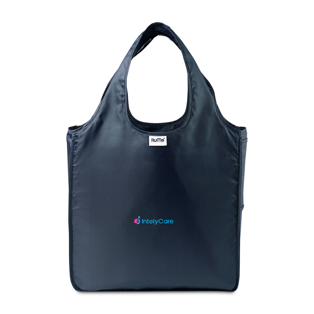 RuMe Recycled Packable Tote, Medium Transfer - Navy - View 1