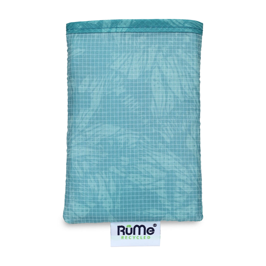 RuMe Recycled Packable Tote, Medium Transfer - Retro Blue - View 4