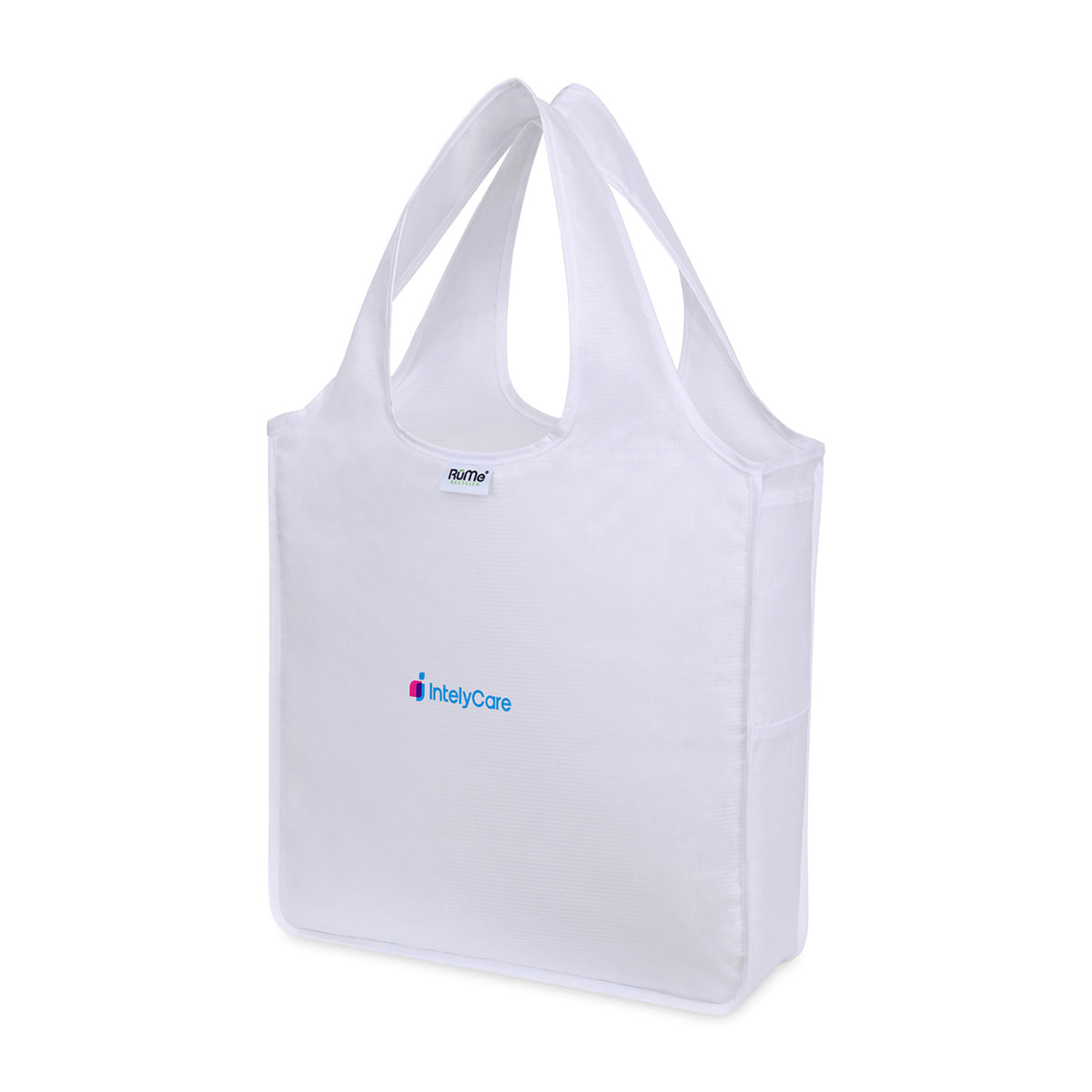 RuMe Recycled Packable Tote, Medium Transfer - White - View 2