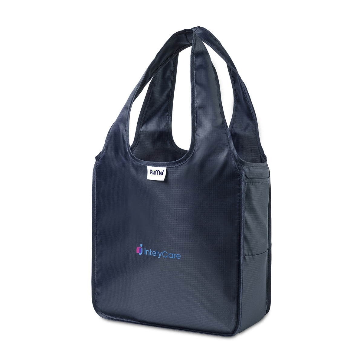 RuMe Recycled Packable Tote, Mini Transfer - Navy - View 2