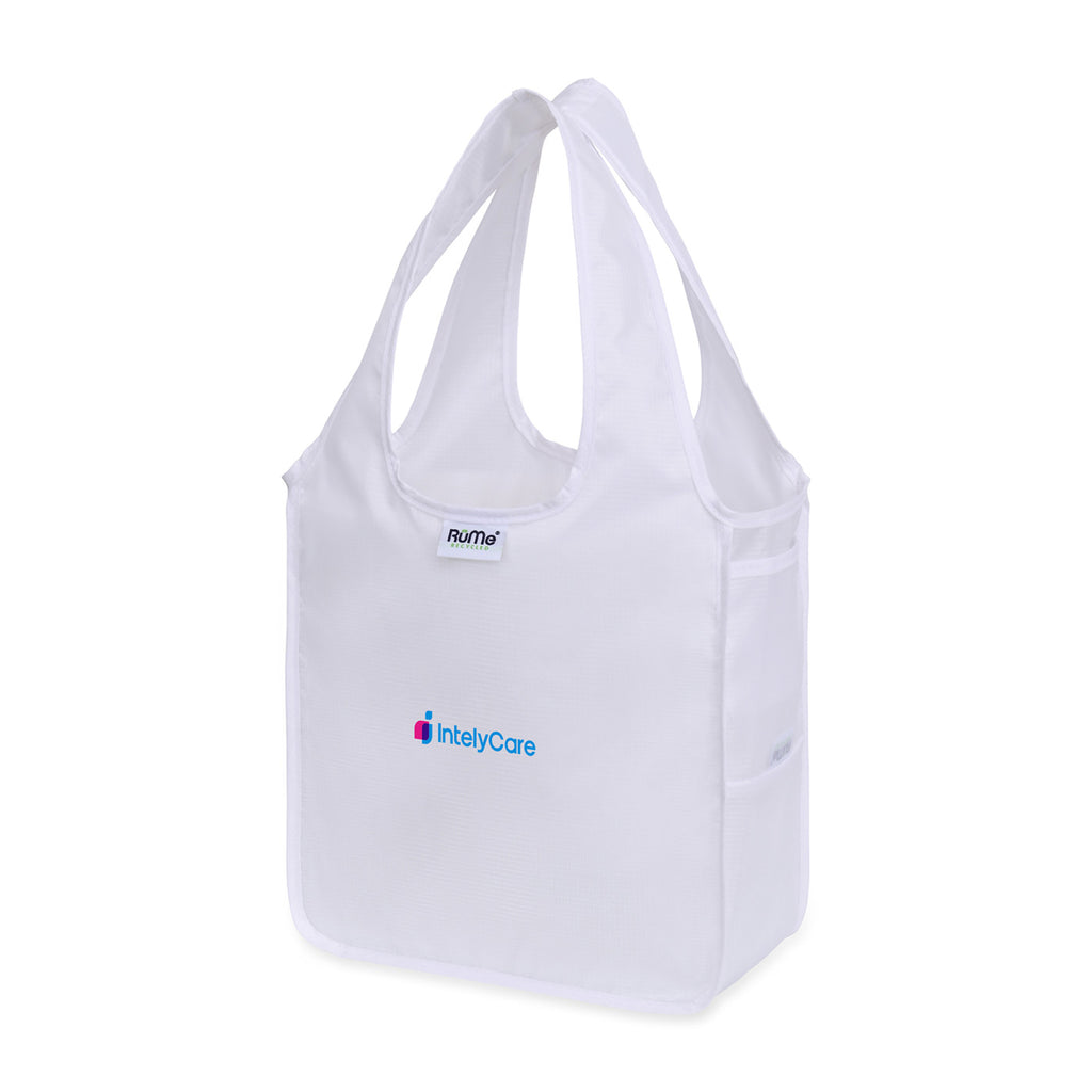 RuMe Recycled Packable Tote, Mini Transfer - White - View 2