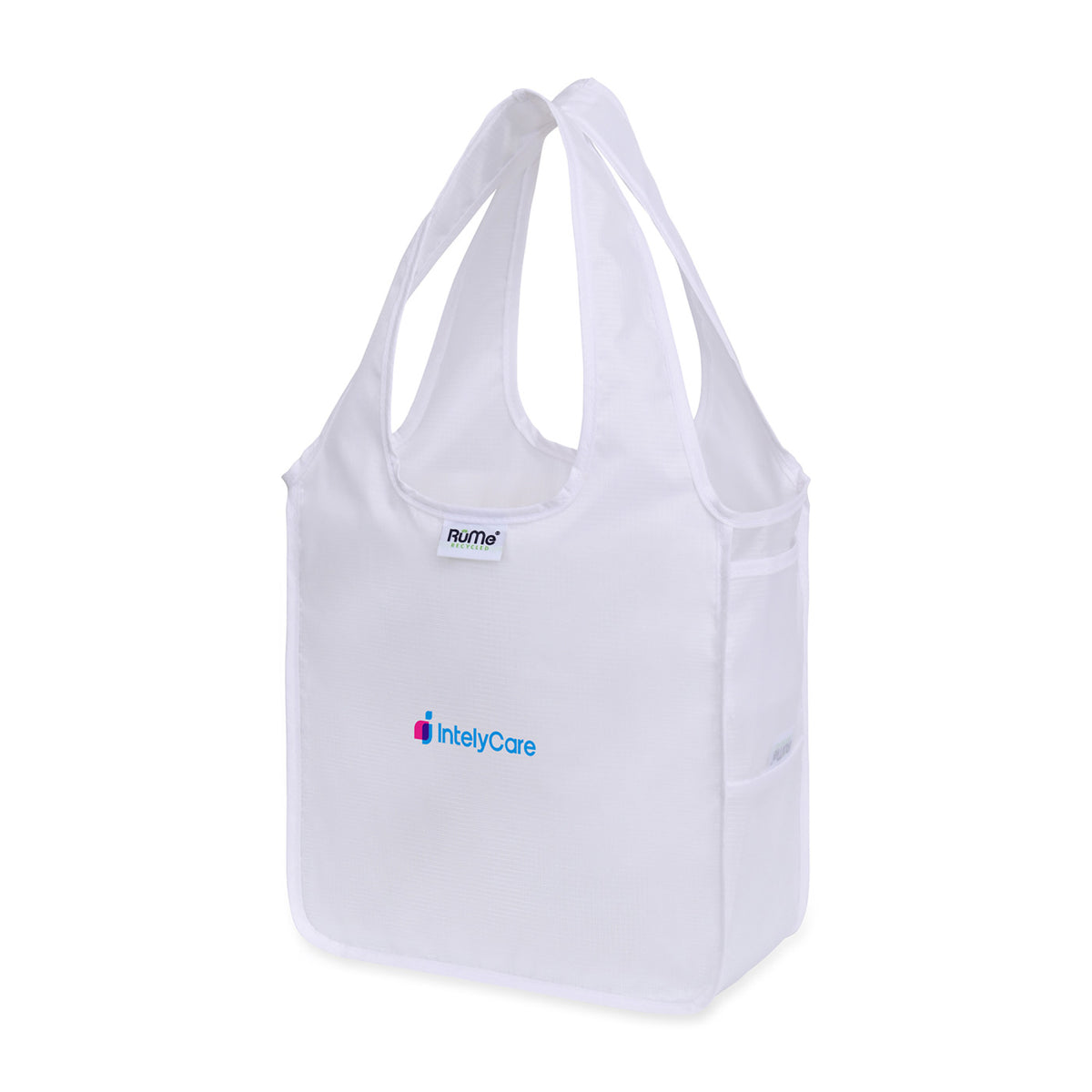 RuMe Recycled Packable Tote, Mini Transfer - White - View 2