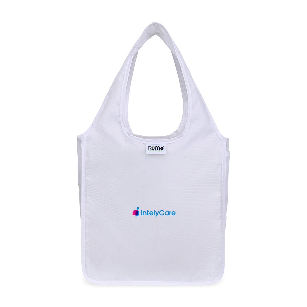 RuMe Recycled Packable Tote, Mini - White - View 1