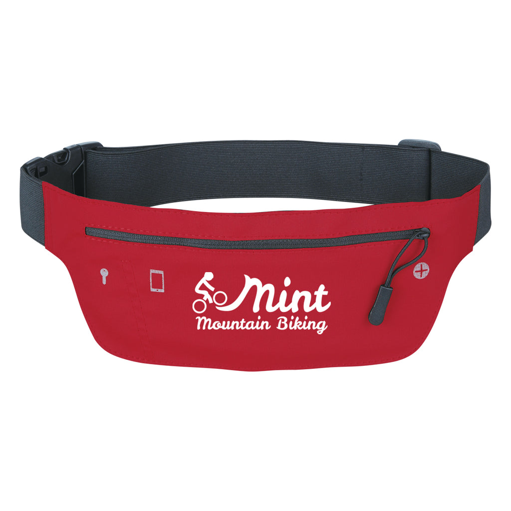 Running Belt and Fanny Pack - Red - Silk Screen