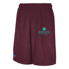 Russell Athletic Men's 9" Dri-Power® Tricot Mesh Shorts with Pockets - Maroon - Front