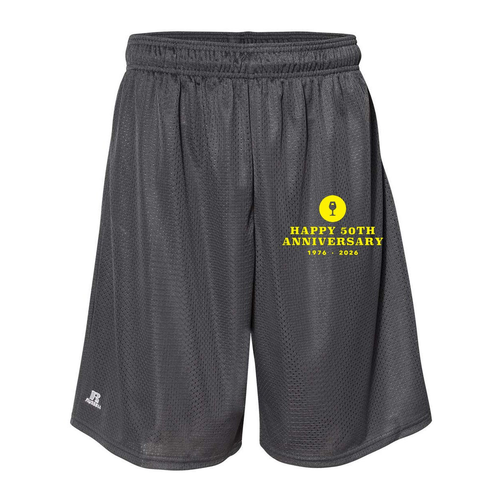 Russell Athletic Men's 9" Dri-Power® Tricot Mesh Shorts with Pockets - Stealth - Front