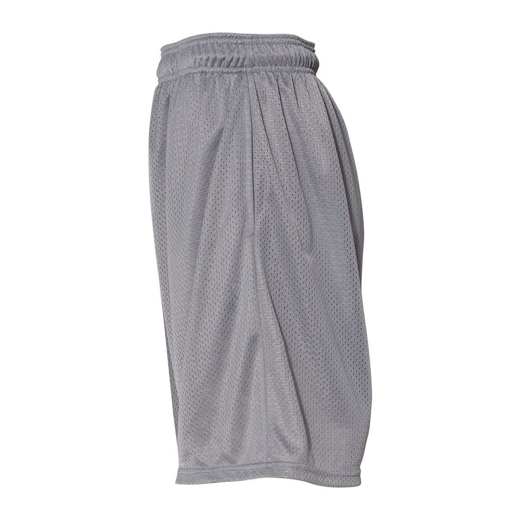 Russell Athletic Men's 9" Dri-Power® Tricot Mesh Shorts with Pockets - Steel - Direct Side