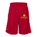 Russell Athletic Men's 9" Dri-Power® Tricot Mesh Shorts with Pockets - True Red - Front