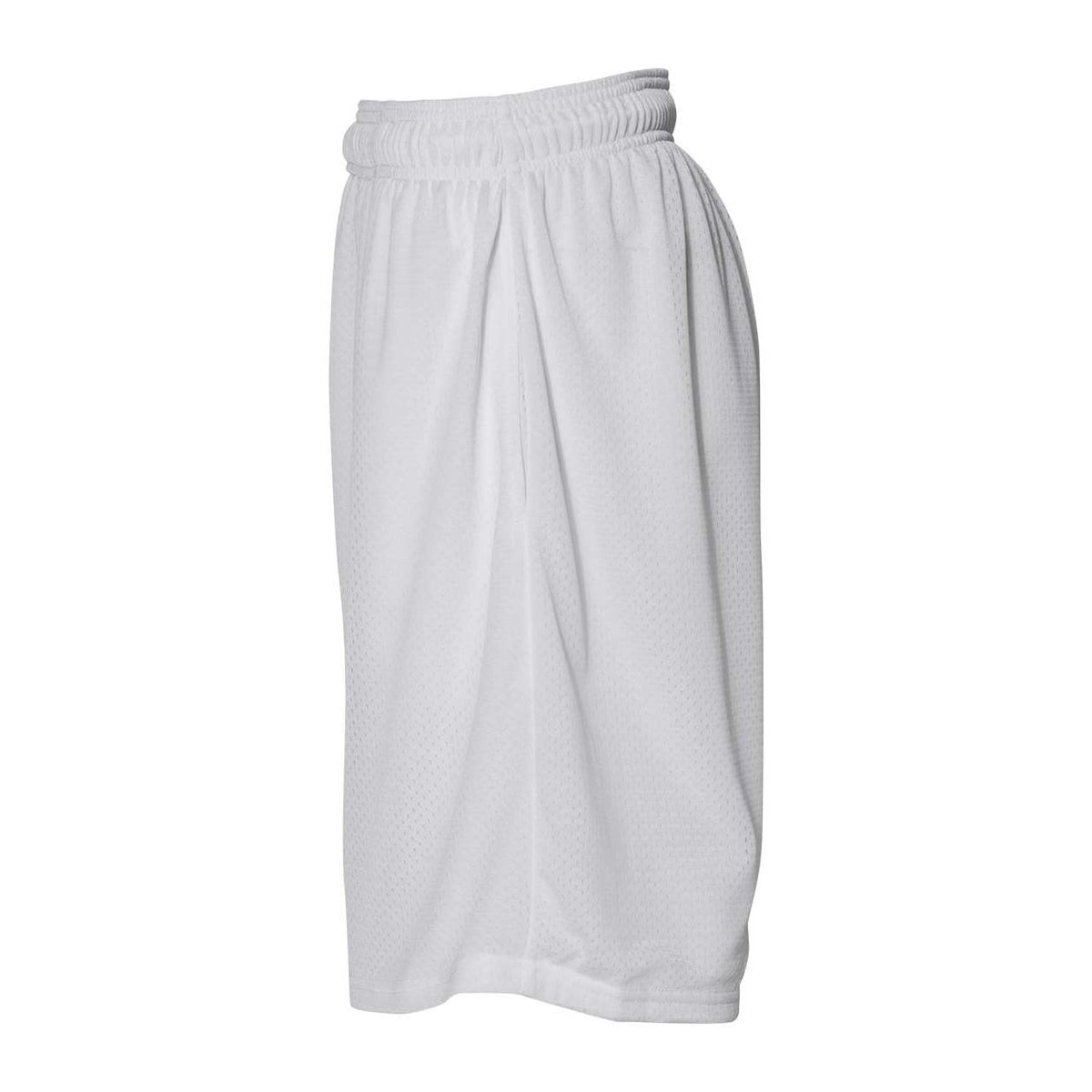 Russell Athletic Men's 9" Dri-Power® Tricot Mesh Shorts with Pockets - White - Direct Side
