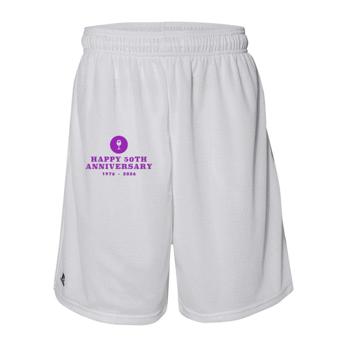 Russell Athletic Men's 9" Dri-Power® Tricot Mesh Shorts with Pockets - White - Front