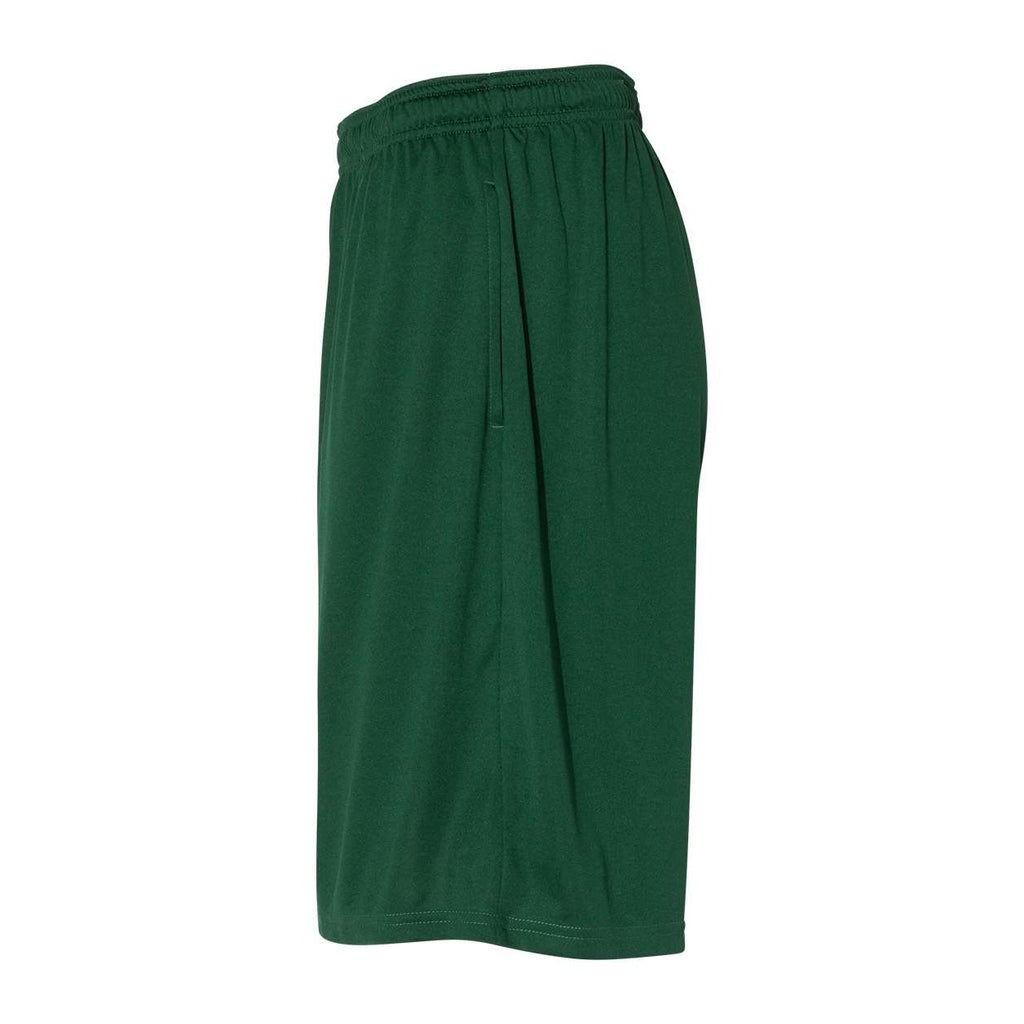Russell Athletic Men's Dri-Power® Essential 10" Shorts with Pockets - Dark Green - Direct Side