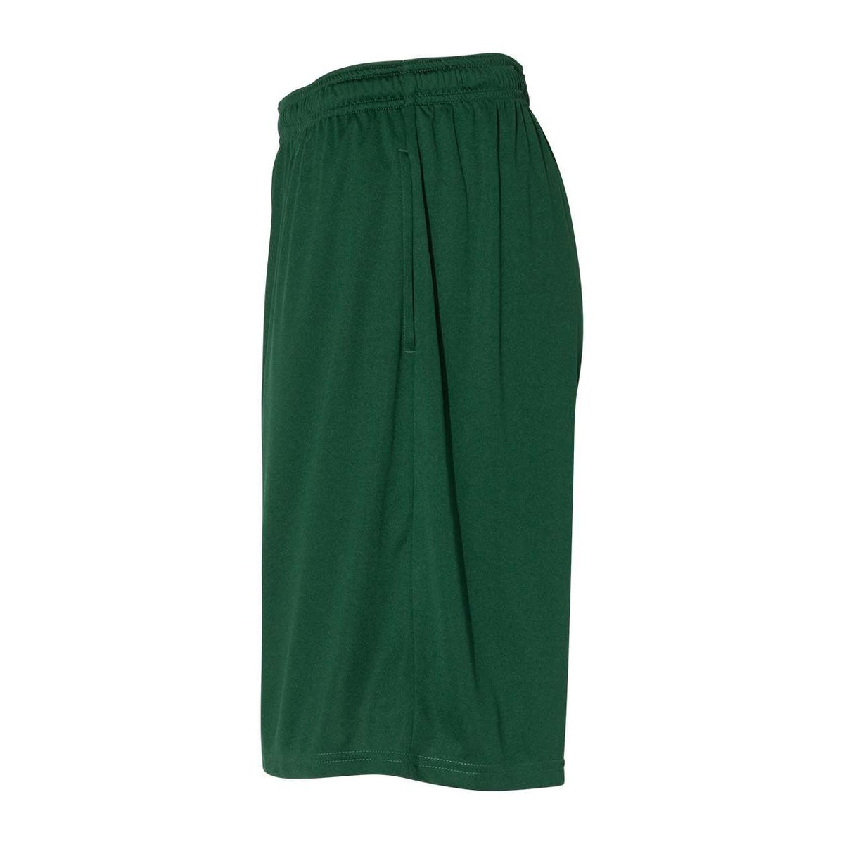 Russell Athletic Men's Dri-Power® Essential 10" Shorts with Pockets - Dark Green - Direct Side