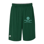 Russell Athletic Men's Dri-Power® Essential 10" Shorts with Pockets - Dark Green - Front