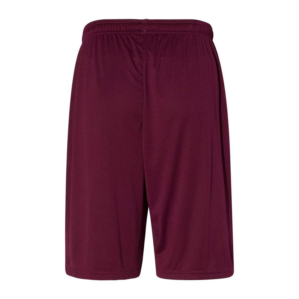 Russell Athletic Men's Dri-Power® Essential 10" Shorts with Pockets - Maroon - Back