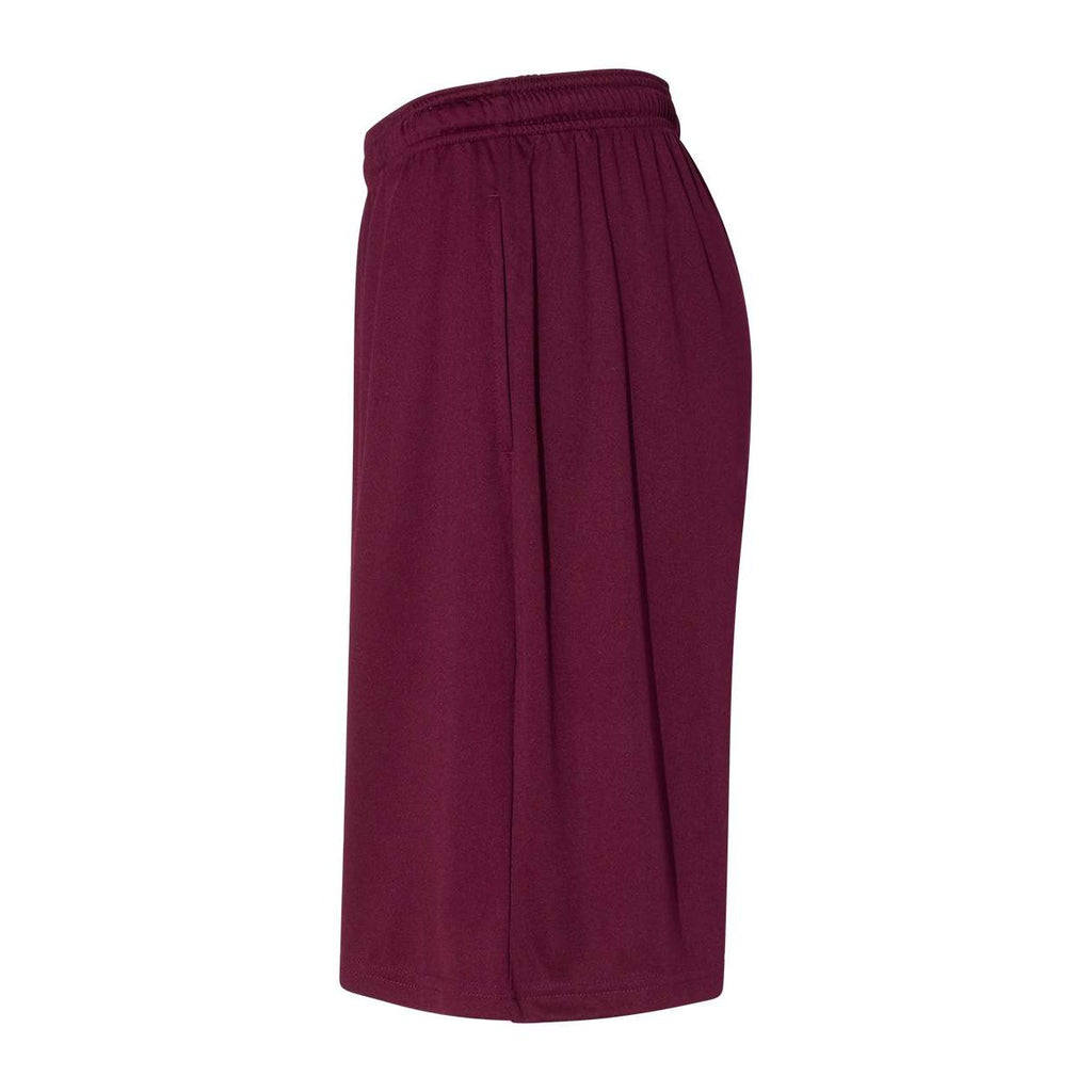 Russell Athletic Men's Dri-Power® Essential 10" Shorts with Pockets - Maroon - Direct Side