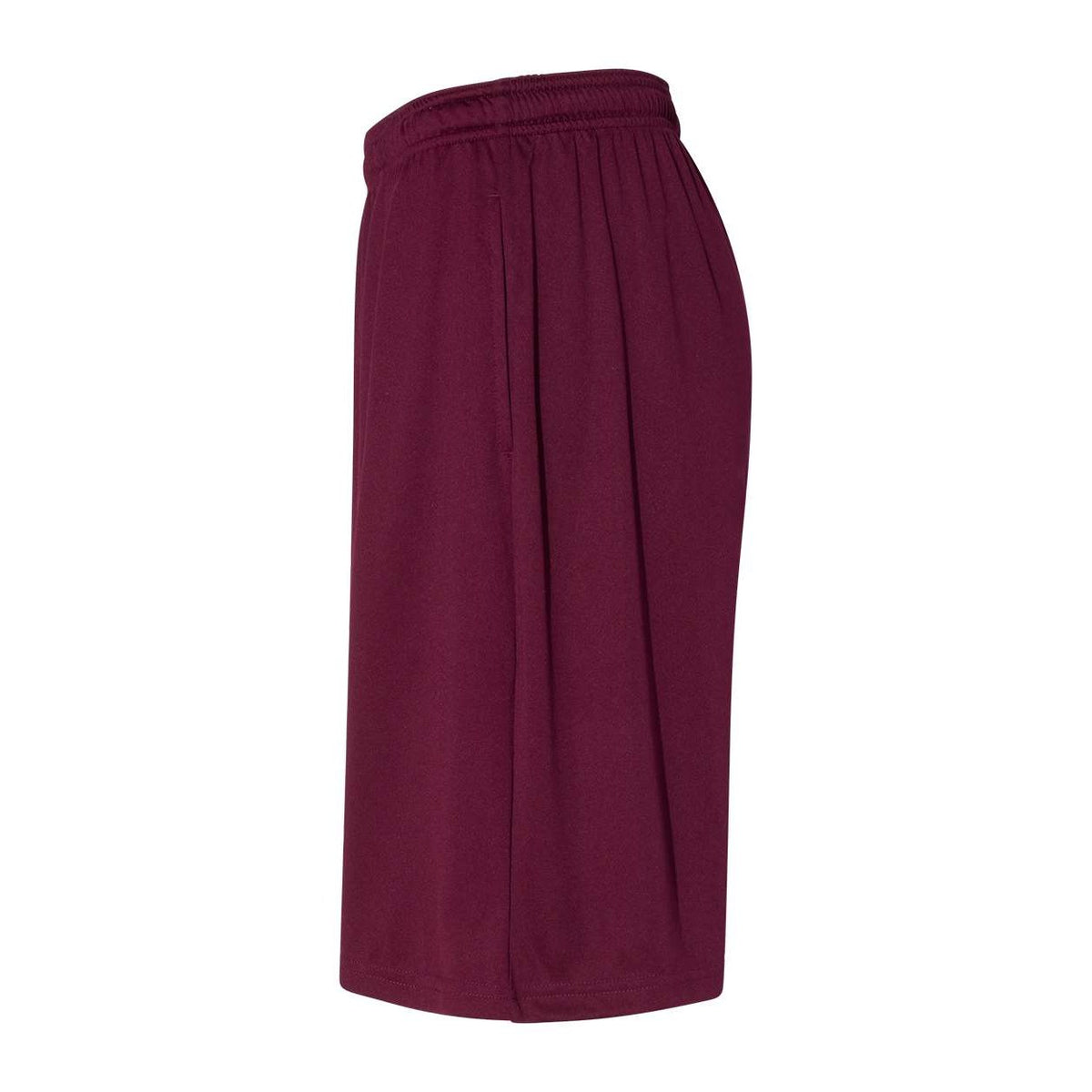 Russell Athletic Men's Dri-Power® Essential 10" Shorts with Pockets - Maroon - Direct Side