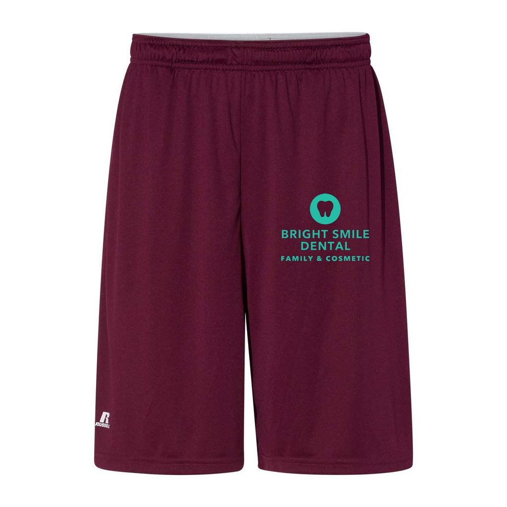 Russell Athletic Men's Dri-Power® Essential 10" Shorts with Pockets - Maroon - Front