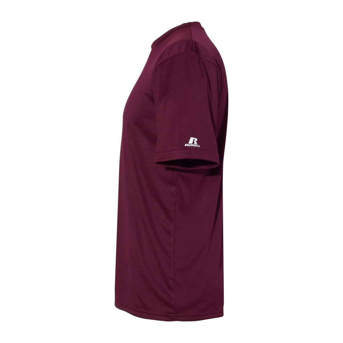 Russell Athletic Unisex Core Performance T-Shirt - Maroon - Direct Side