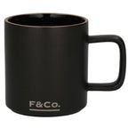 Rustic Stoneware Mug, 11 oz - Black - Back 2