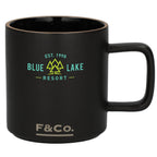 Rustic Stoneware Mug, 11 oz - Black - Back