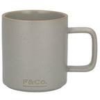 Rustic Stoneware Mug, 11 oz - Gray - Back 2