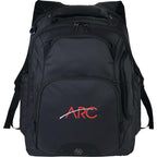 Rutter TSA Laptop Backpack with RFID Pocket, 17 Inch Transfer - Black - Front