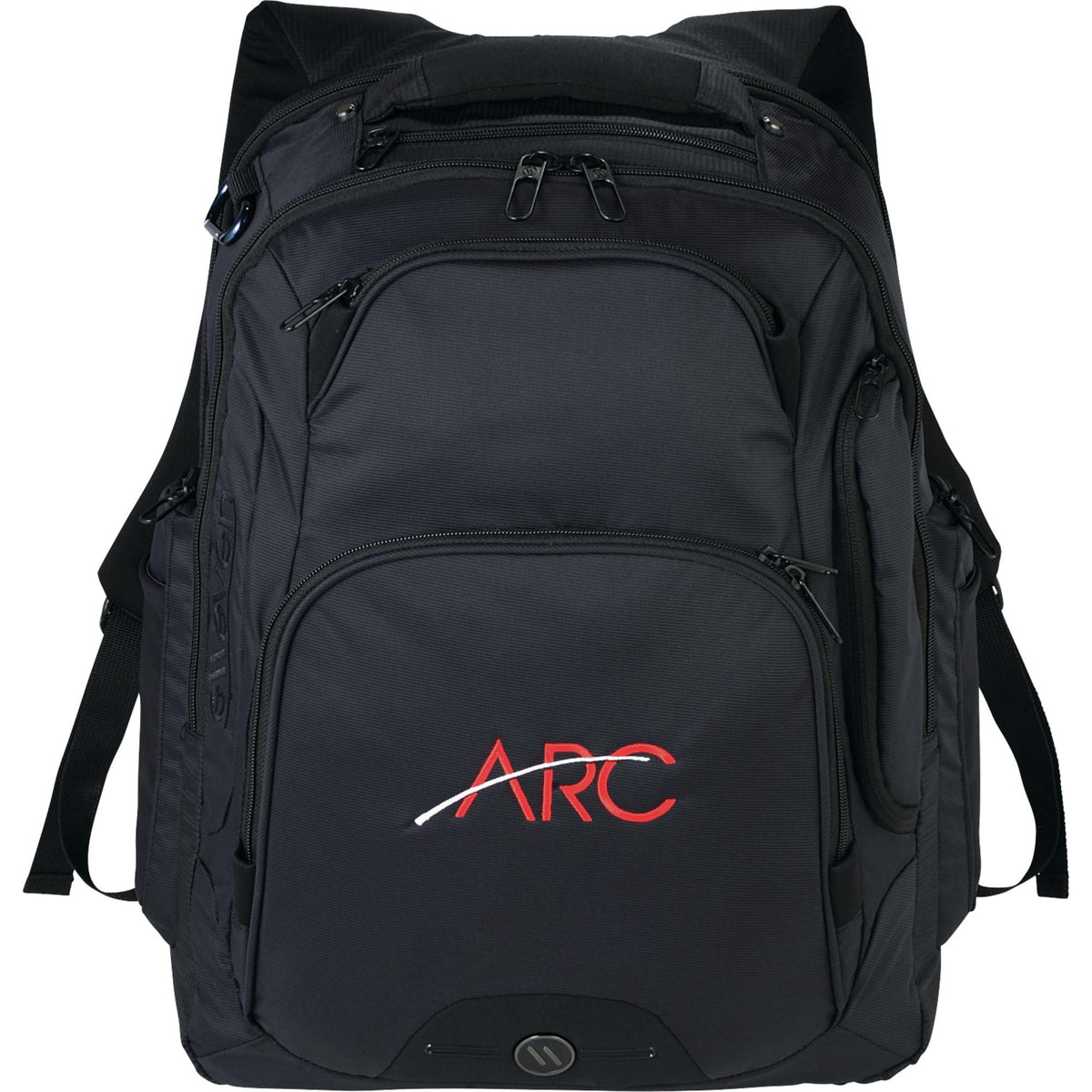 Rutter TSA Laptop Backpack with RFID Pocket, 17 Inch Transfer - Black - Front