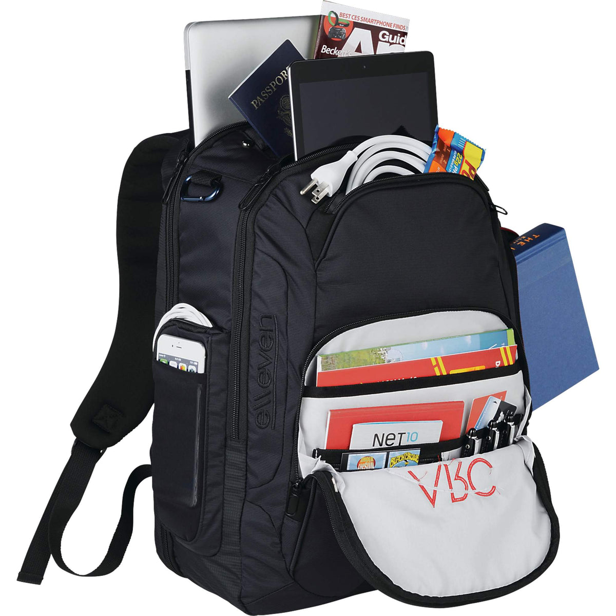 Rutter TSA Laptop Backpack with RFID Pocket, 17 Inch Transfer - Black - Photo 2